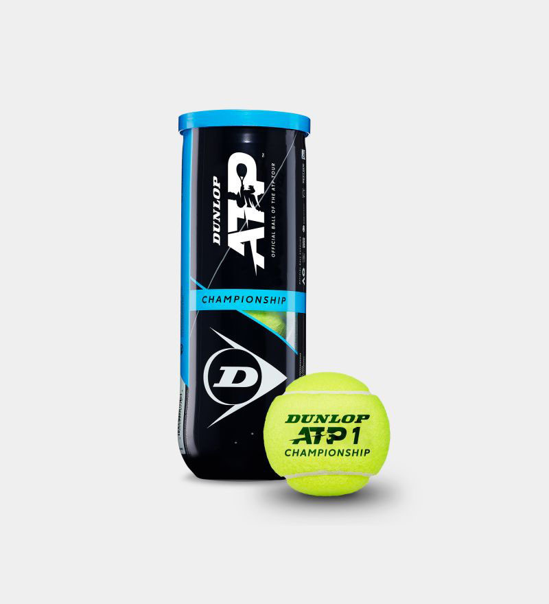 Мяч теннисный Dunlop ATP Championship 3B, 601332, уп.3ш, одобр. ITF, нат.резина,фетр.