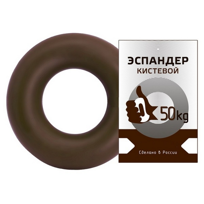 Купить Эспандер Sportex кистевой Fortius, кольцо 50 кг (коричневый),