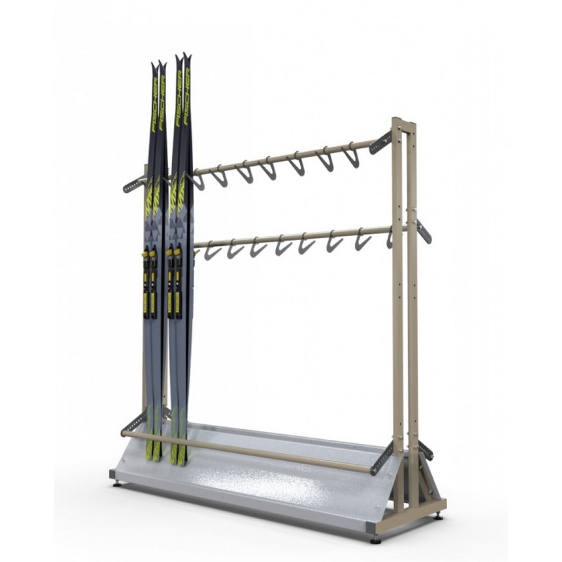 

Стойка «Стандарт» для беговых лыж на 88 пар с вешалкой для палок (д) Gefest 160х243х50