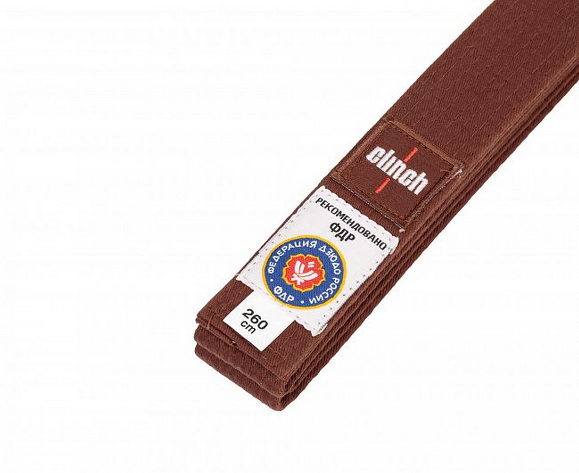 Пояс для дзюдо Clinch Judo Belt FDR C301 коричневый 2000_1634