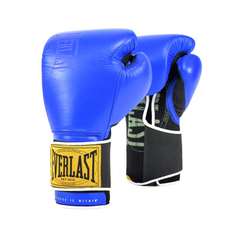 фото Боксерские перчатки everlast 1910 classic 16oz синий p00001698