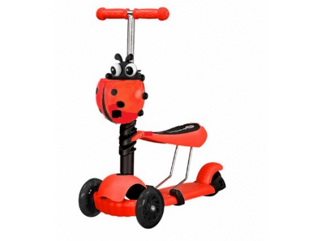 

Самокат транфсормер Moove Fun Божья коровка MF-LB-LED красный