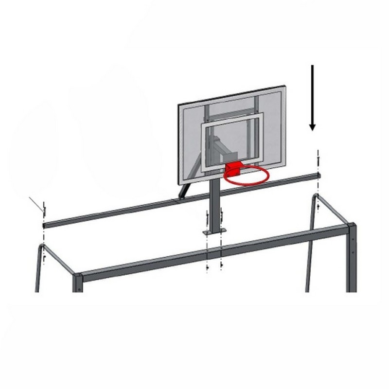 Купить Стойка баскетбольная для мини-футбольных ворот (центр) Dinamika ZSO-003906,