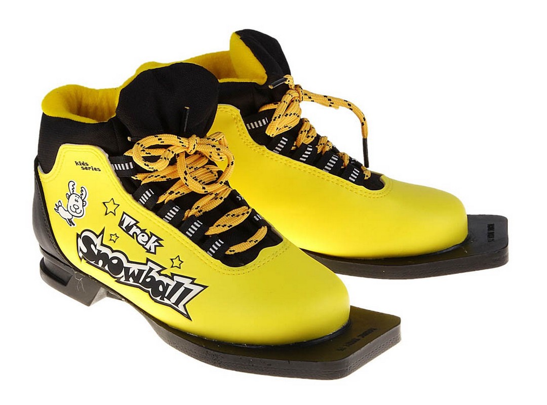 фото Лыжные ботинки детские nn75 trek snowball2 желтый