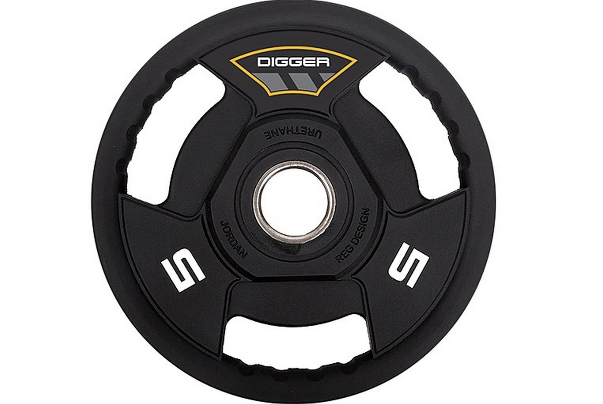 

Диск олимпийский полиуретановый 3-х хватовый 5кг Hasttings Digger HD51C3A-5