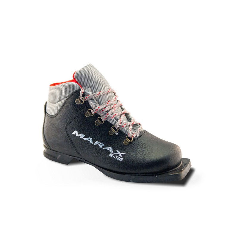 фото Лыжные ботинки nn75 marax m-330 кожа черные