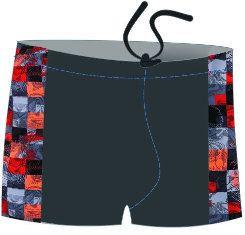 фото Плавки-шорты мужские для бассейна atemi с принт. вставками, sm8 11