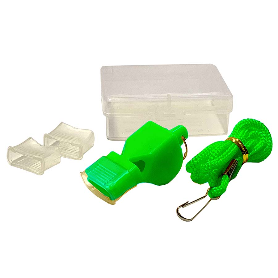 Свисток "Classic" пластиковый в боксе, без шарика, на шнурке (зеленый) Sportex E39267-4 900_900