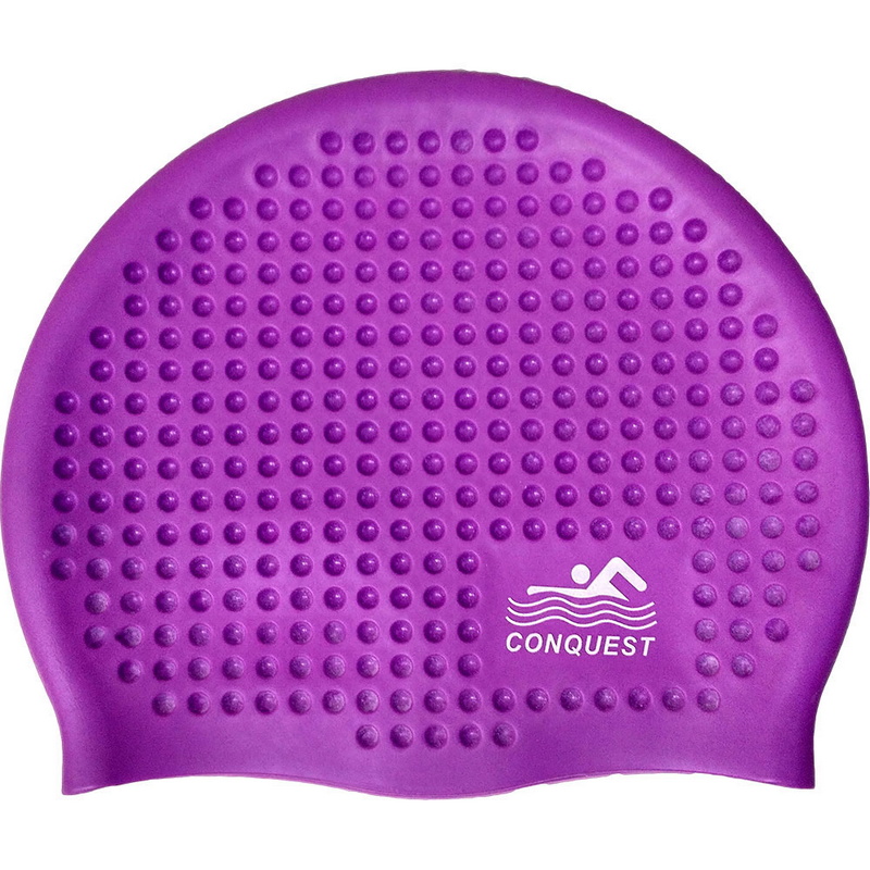 Шапочка для плавания взрослая массажная (фиолетовая) C33538-4 NoBrand