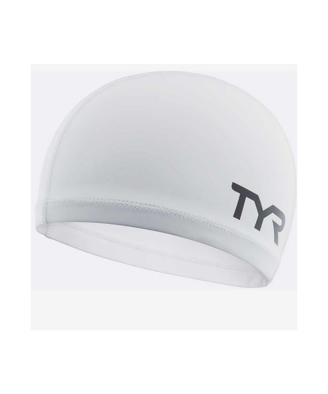 Купить Шапочка для плавания TYR Silicone Comfort Swim Cap, силикон, LSCCAP/100, белый,
