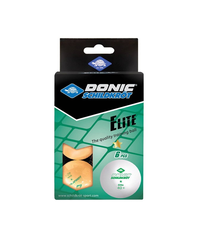 Купить Мяч для настольного тенниса Donic 1* Elite, 6 шт, оранжевый,