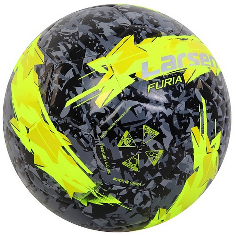 Мяч футбольный Larsen Furia Lime р.5 800_800