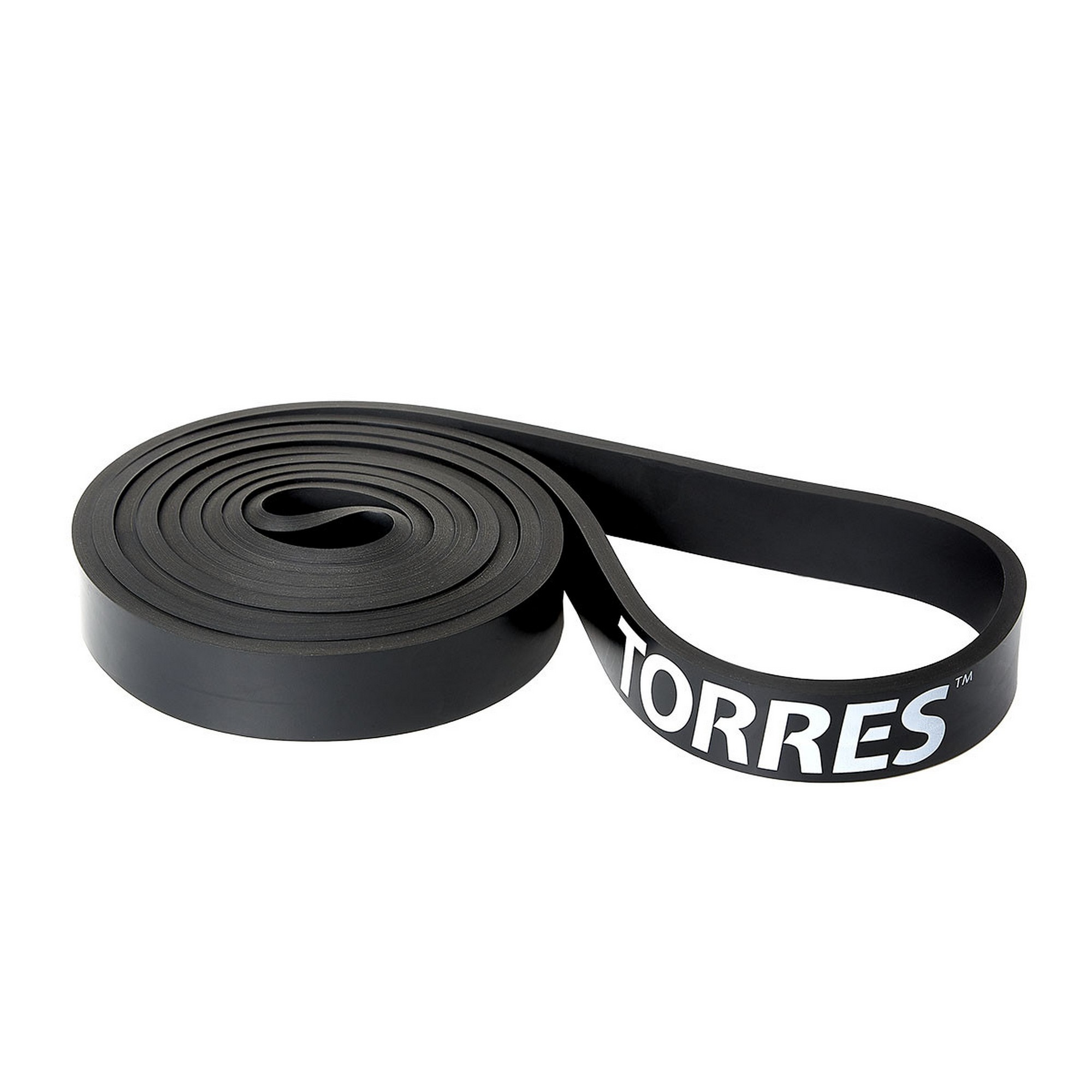 Купить Эспандер Torres латексная петля, сопротивление 30 кг, 208см, шир.2,1 см AL0048 черный,
