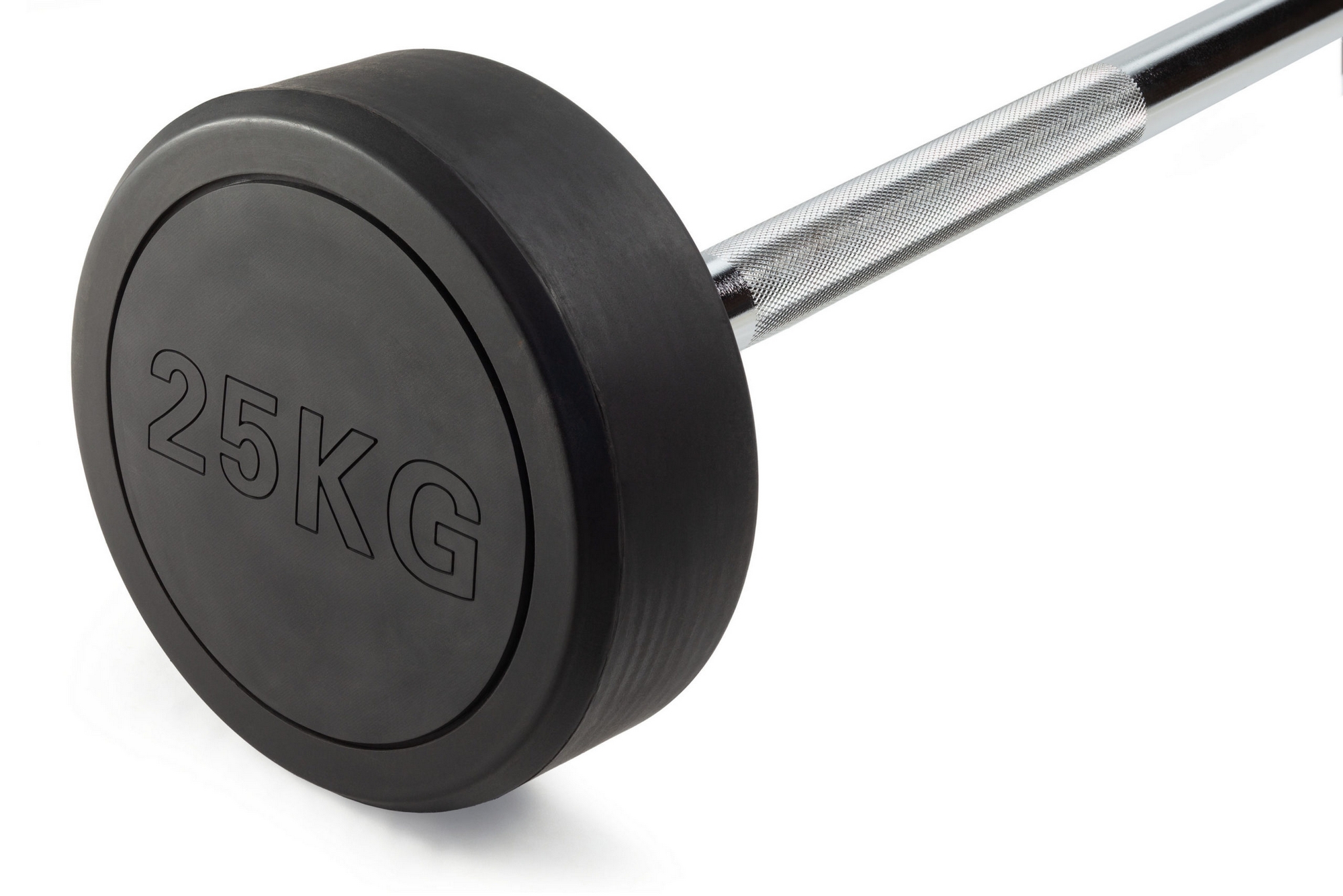 Штанга неразборная обрезиненная 25 кг. Прямой гриф VictoryFit VF-DX4250 2000_1334