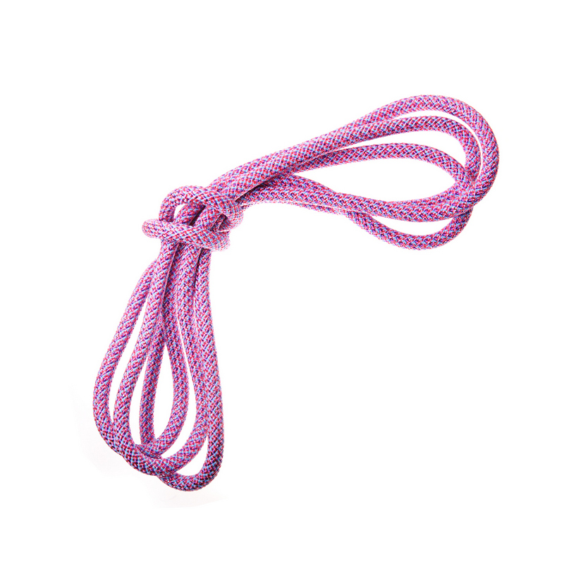 фото Скакалка гимнастическая с люрексом body form bf-sk09 радуга 2,5м, 150гр. (розовый-голубой-фиолетовый)