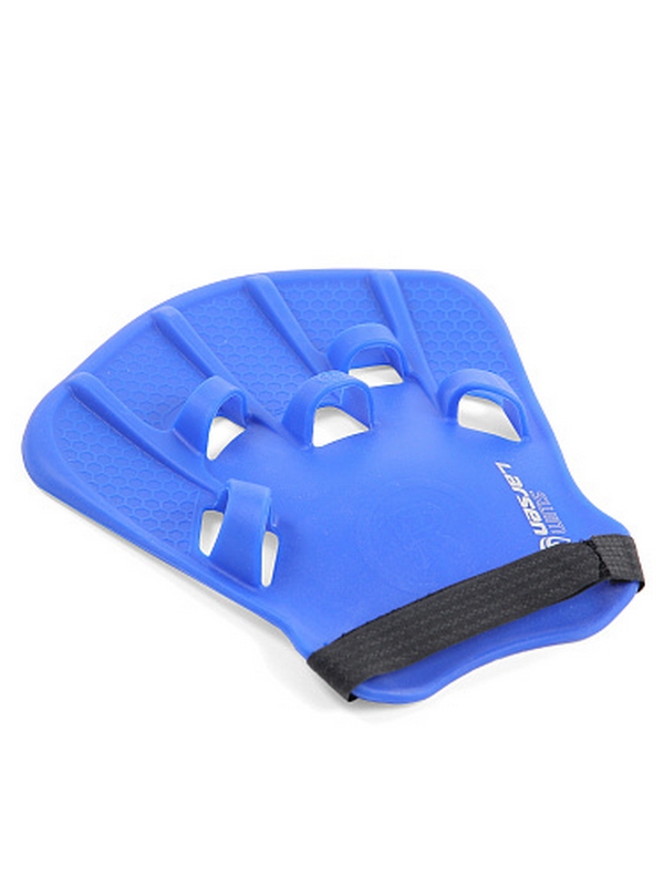 Лопатки для плавания силиконовые (взрослые) Larsen Swim HP10 синий 600_800