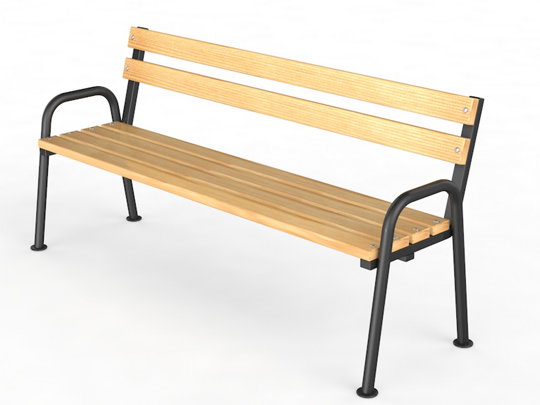 Купить Уличная скамейка со спинкой Стандарт, длина 3000 мм Glav 14.6.3000-3000,