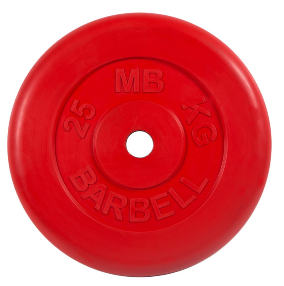 Диск обрезиненный d26мм MB Barbell MB-PltC26-25 25 кг красный 944_950