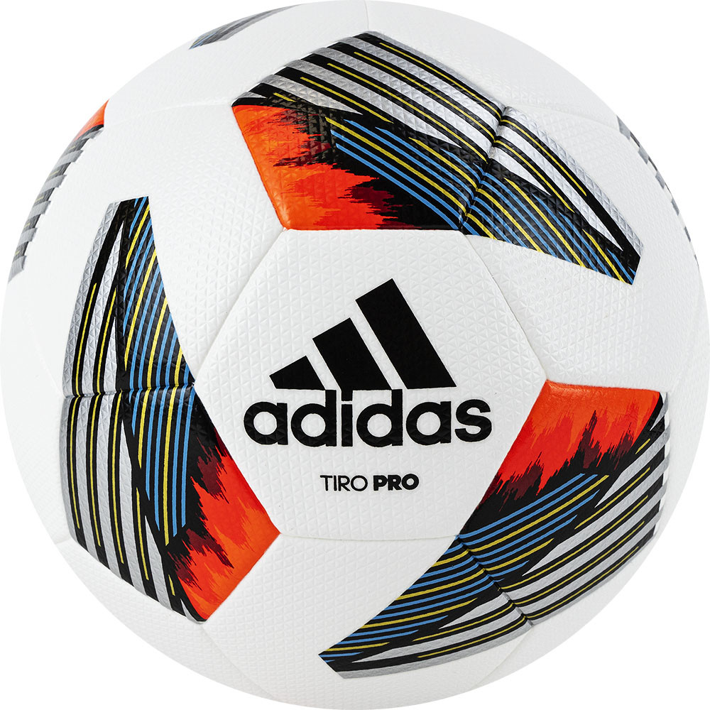 фото Мяч футбольный adidas tiro pro. fs0373, р.5, fifa pro, 32 пан., пу, термосшивка, бело-оранжевый