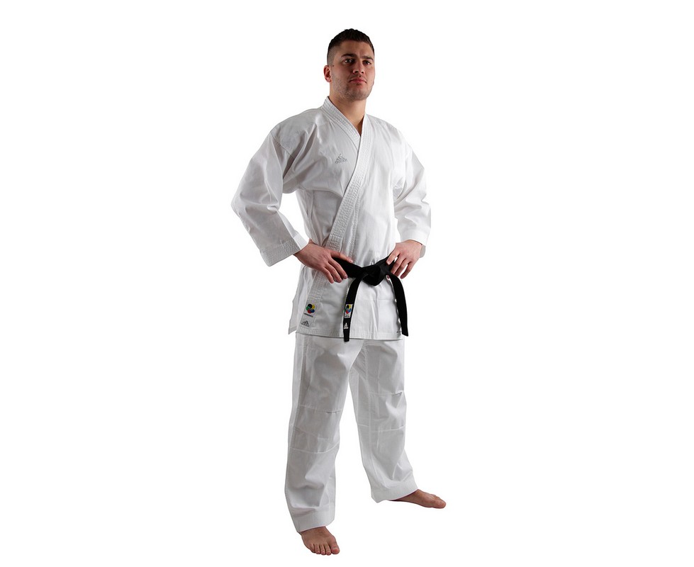 Купить Кимоно для карате подростковое Adidas Kumite Fighter WKF белое,