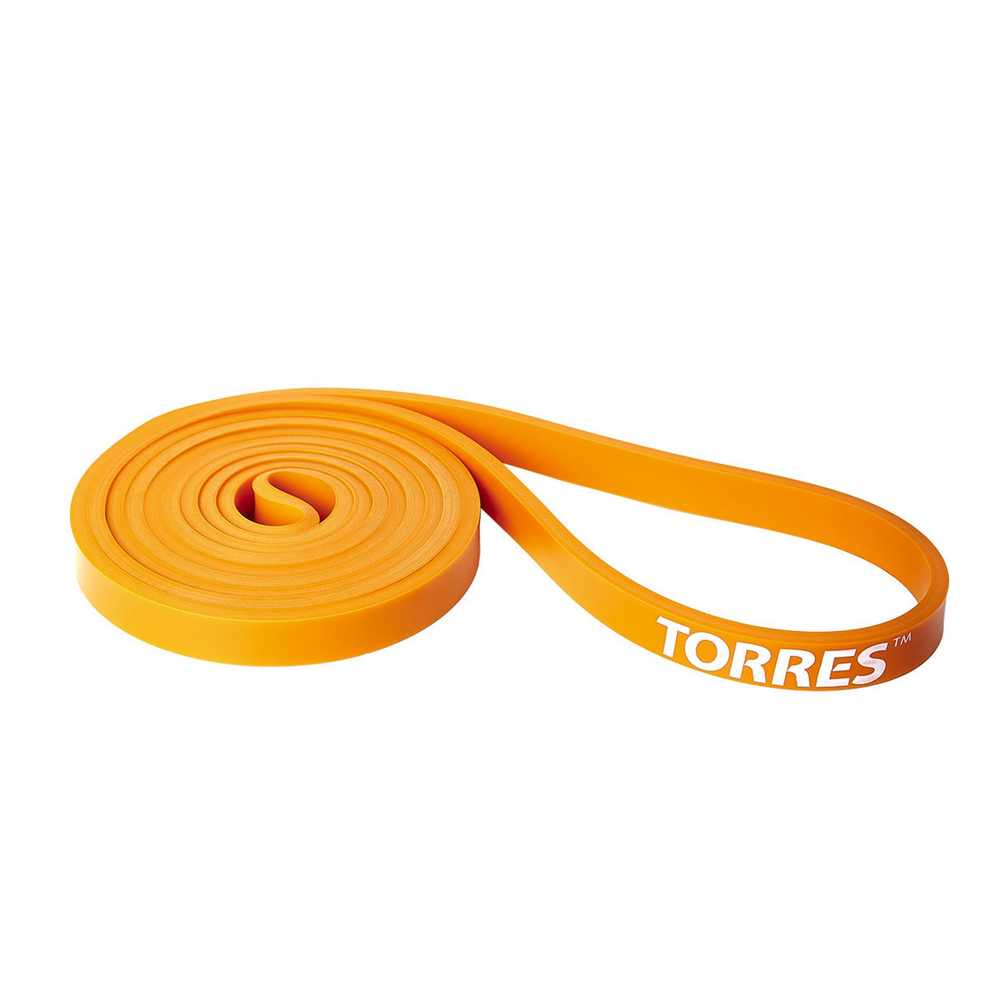 Эспандер Torres латексная петля, сопротивление 15 кг, 208см, шир.1,3 см AL0046 оранжевый,  - купить со скидкой