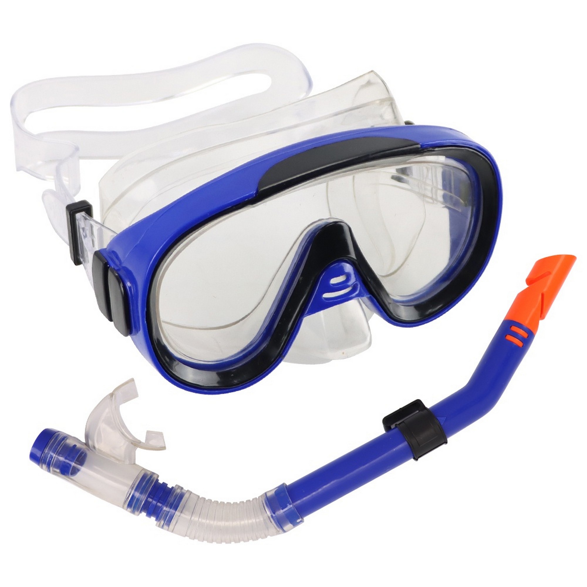 Купить Набор для плавания Sportex юниорский, маска+трубка (ПВХ) E39246-1 синий,