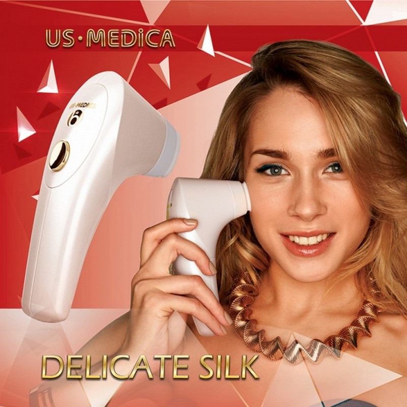 Вакуумный массажер для лица US Medica Delicate Silk AF розовый