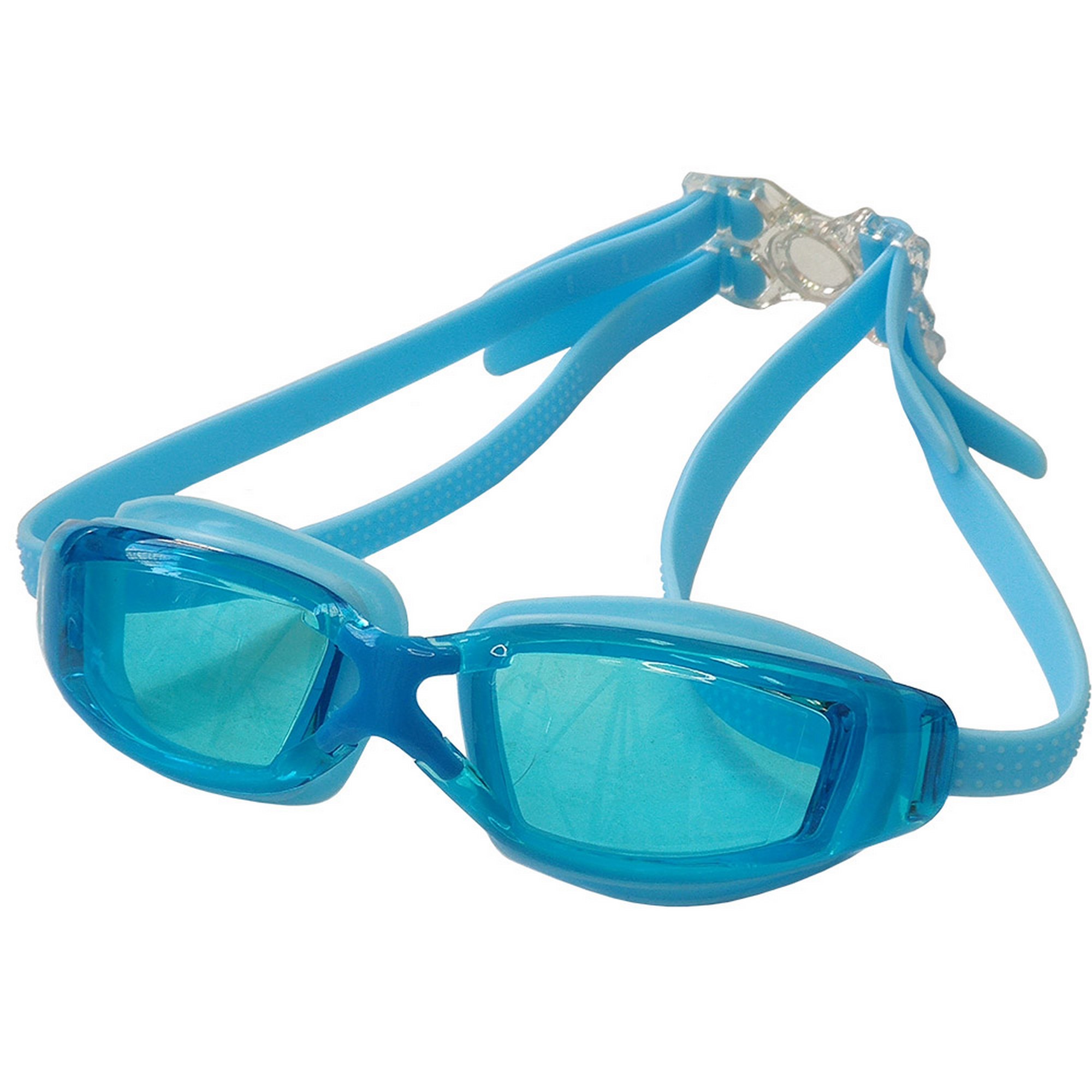 Очки для плавания Sportex взрослые E38895-0 голубой,  - купить со скидкой