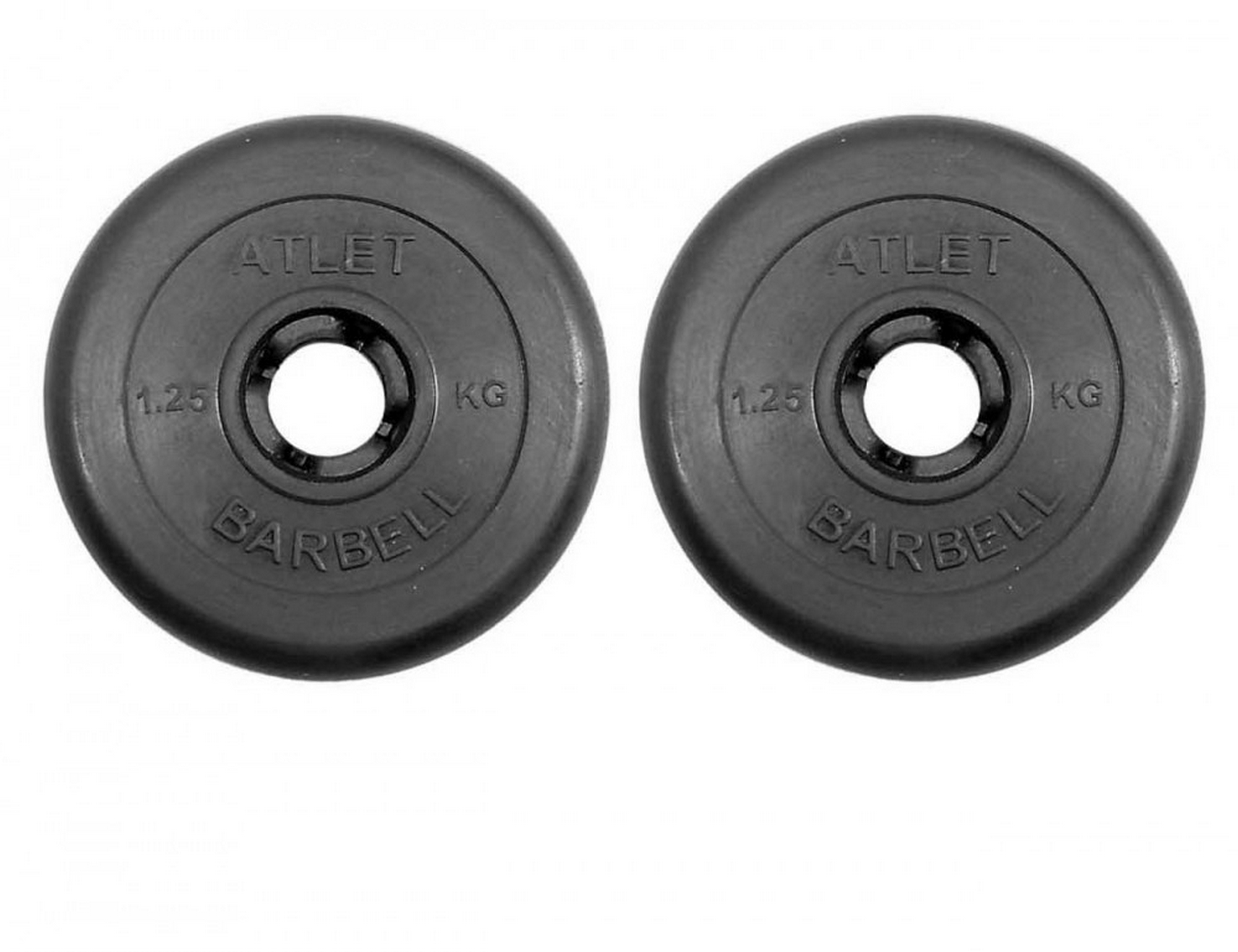 Диски обрезиненные d31 2x1,25кг MB Barbell Atlet MB-AtletB31-1,25 черный - фото 1