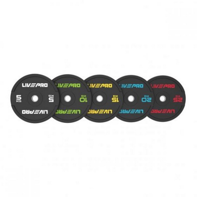 Бампированный диск 10кг Live Pro Rubber Bumper Plate LP8331-10 черный\зеленый 800_800