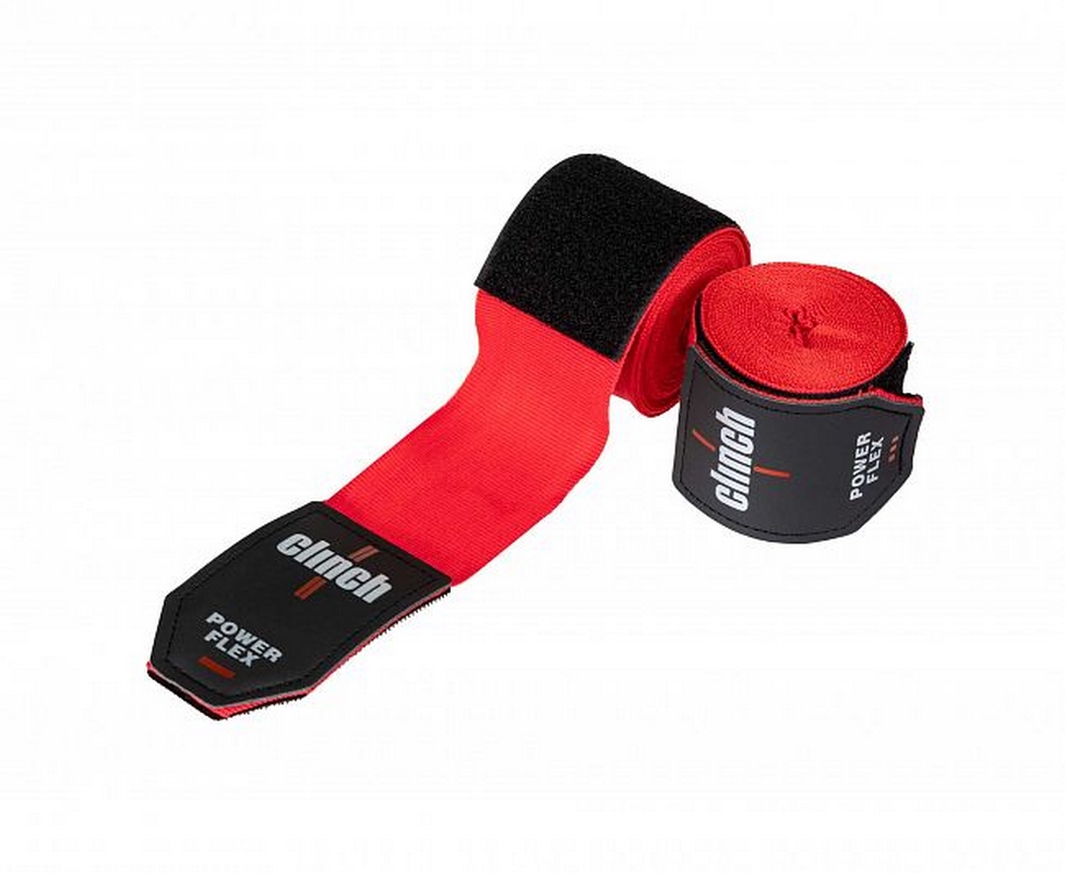 Бинты боксерские 255см Clinch Boxing Hand Wrap Power Flex C239 красный 976_800