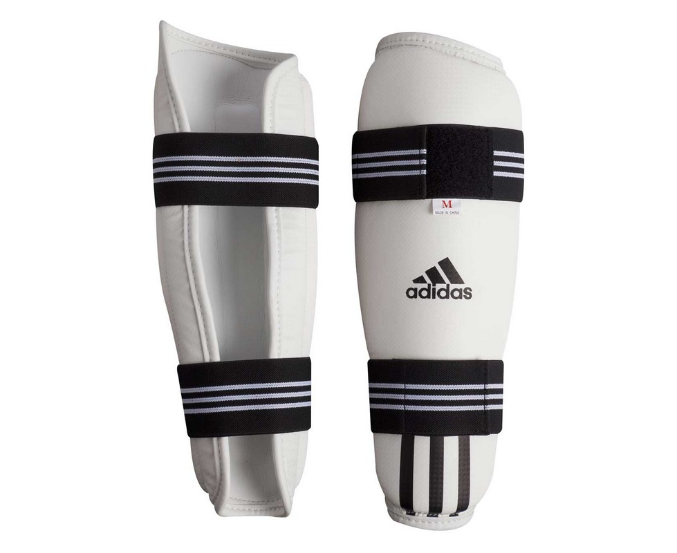 фото Защита голени для тхэквондо adidas wtf shin pad protector белая aditsp01