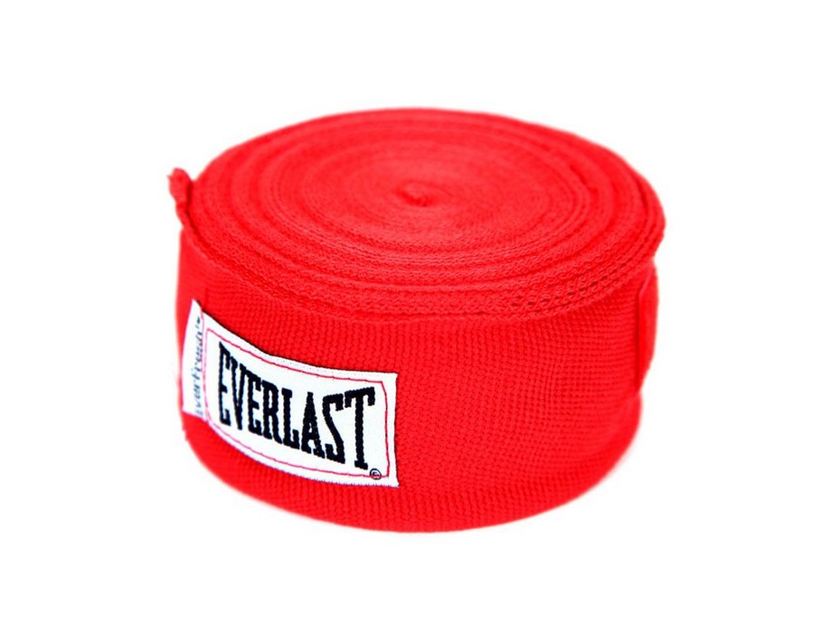 Купить Бинт боксерский Everlast 4.55 м (пара) красный 4456RU,