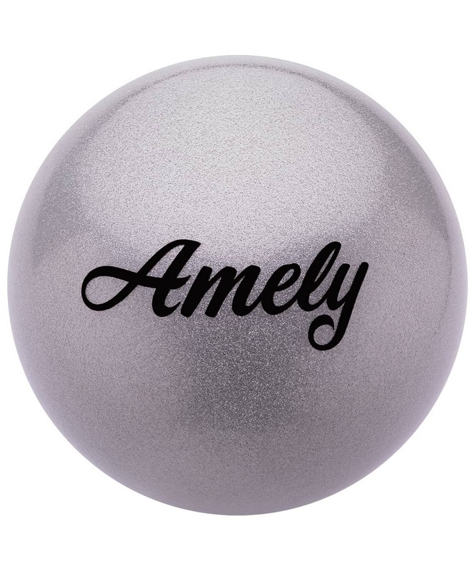 фото Мяч для художественной гимнастики amely d15см agb-102 серый, с блестками