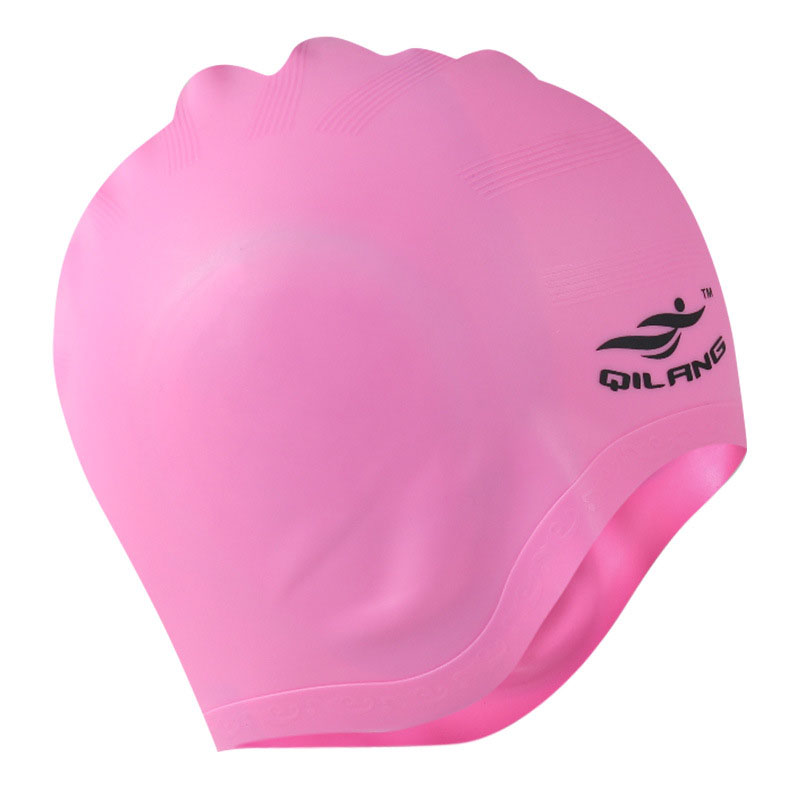 фото Шапочка для плавания силиконовая анатомическая (розовая) sportex e41548