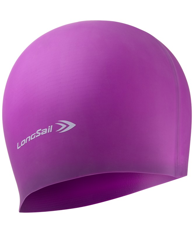 фото Шапочка для плавания longsail силикон, фиолетовый