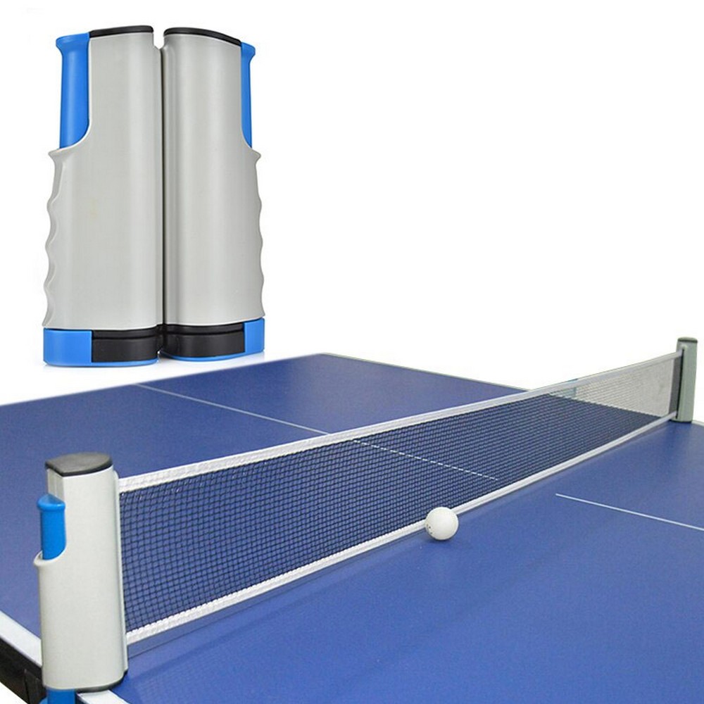 Сетка для настольного тенниса с авторегулировкой Sportex E33569 серо\синий - фото 1
