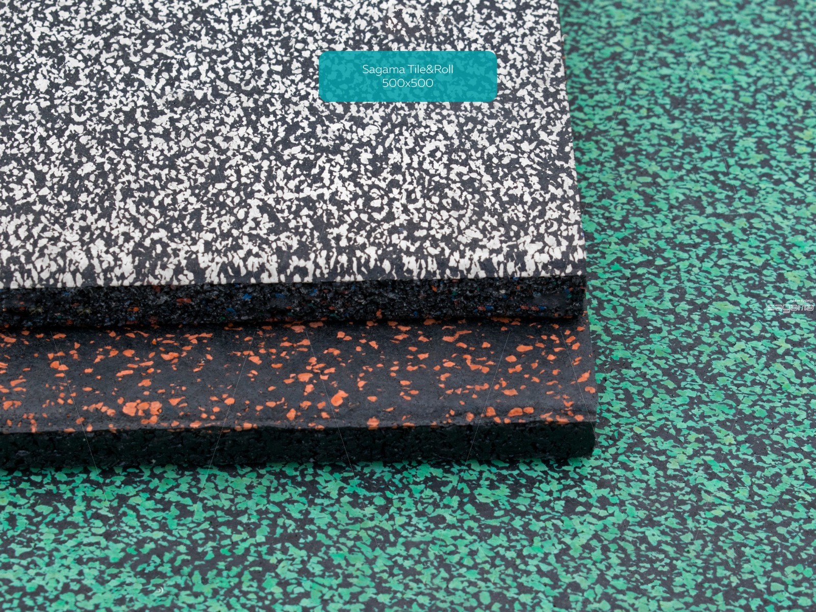 Резиновая плитка Sagama Tile&Roll 50x50см 1600_1201