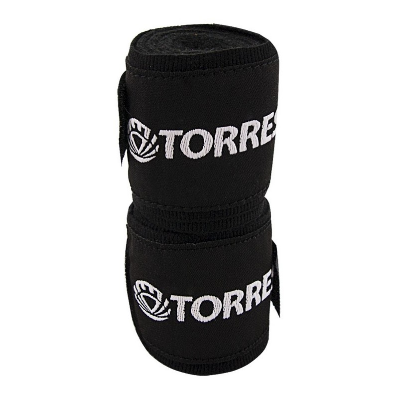 Купить Бинт боксерский Torres PRL619016BL, длина 2,5 м, ширина 5 см, 1 пара, хлопок, черный,