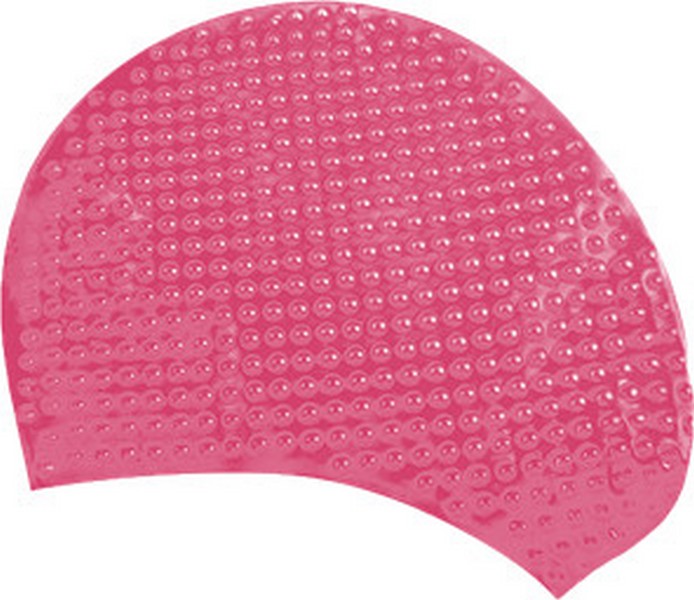 Шапочка для плавания Atemi силикон (бабл), розовая, BS65 694_600