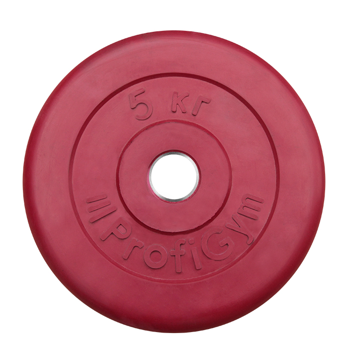 

Диск обрезиненный ProfiGym D=31 мм красный 5,0 кг ДТРЦ-5/31