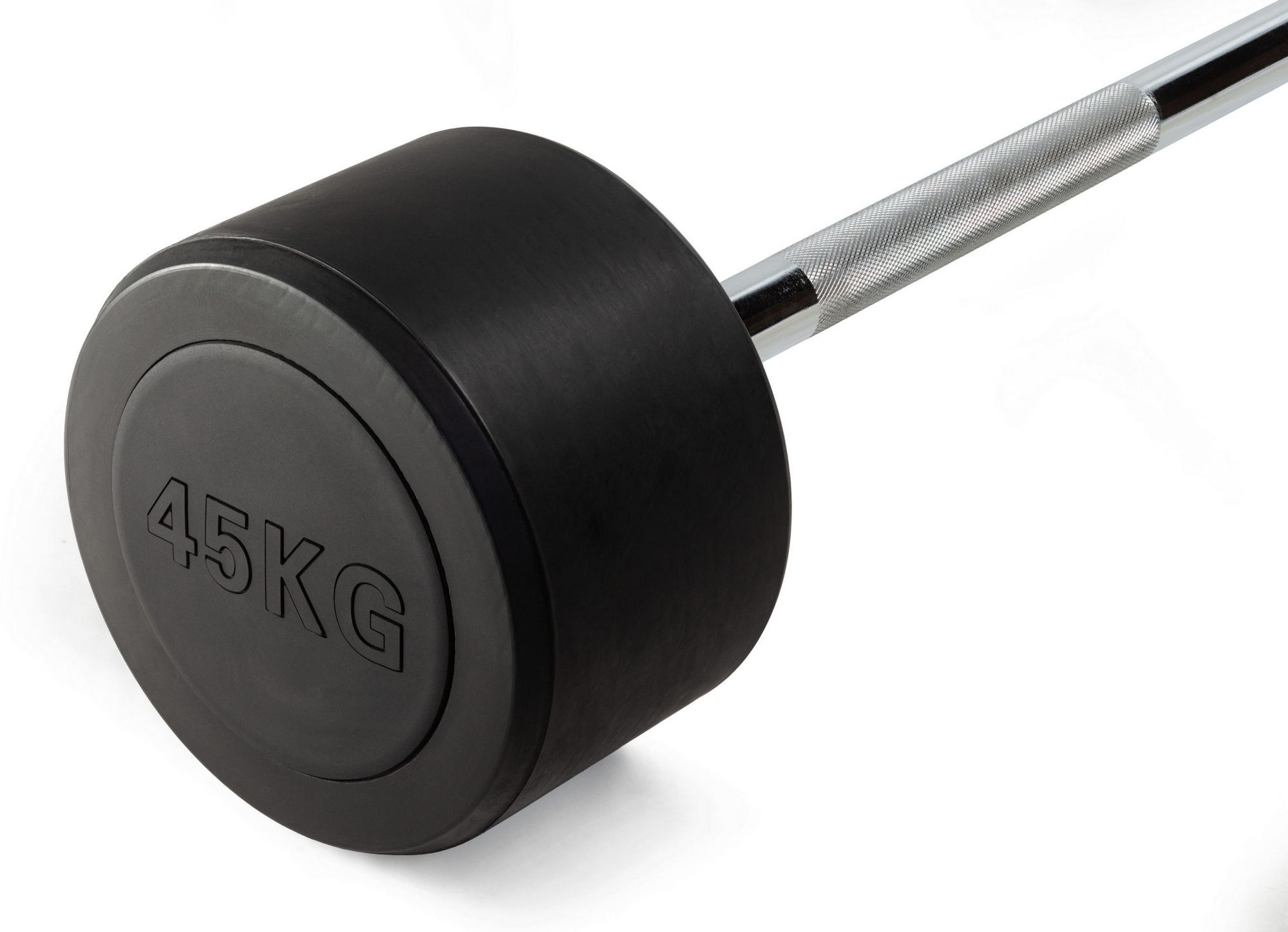 Штанга неразборная обрезиненная 45 кг. Прямой гриф VictoryFit VF-DX4450 2000_1448