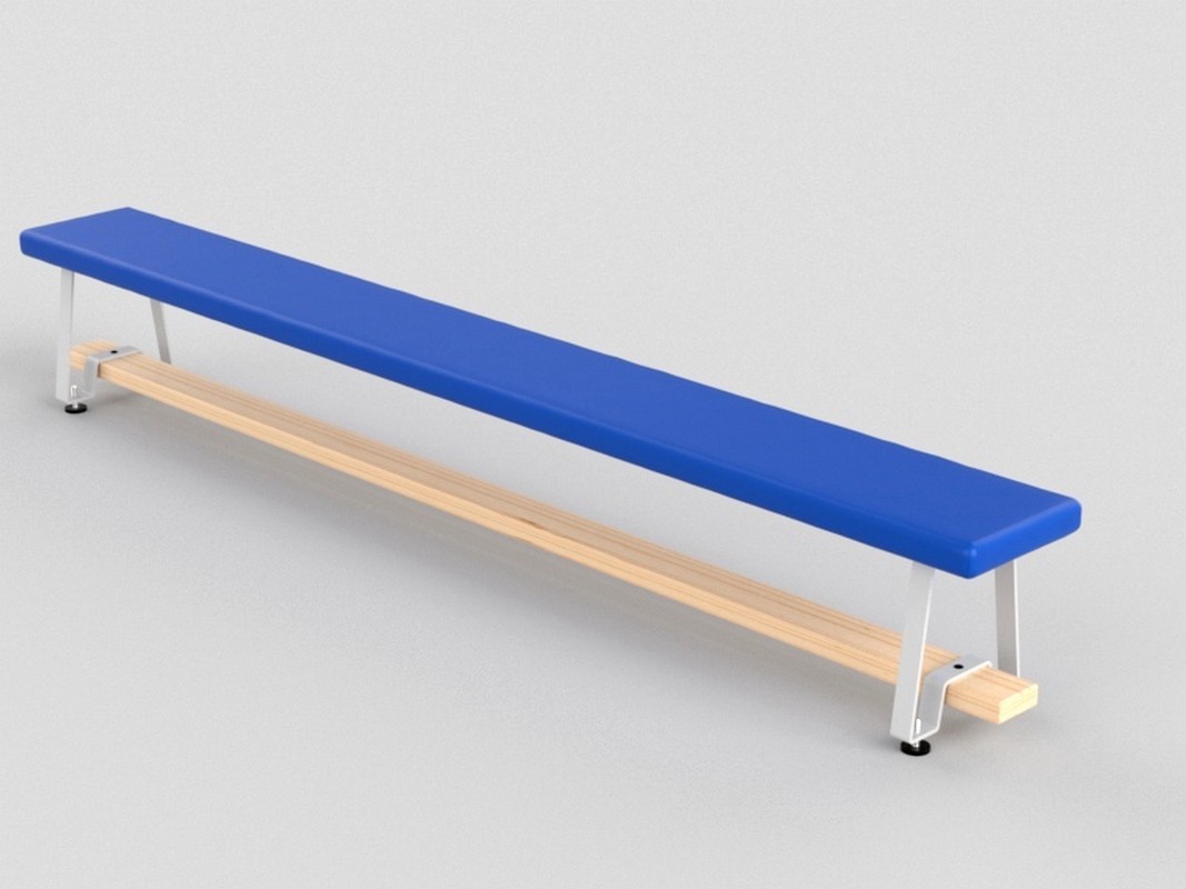 Скамья гимнастическая мягкая, ножки металлические Glav 04.301.1-2500 Длина 250см