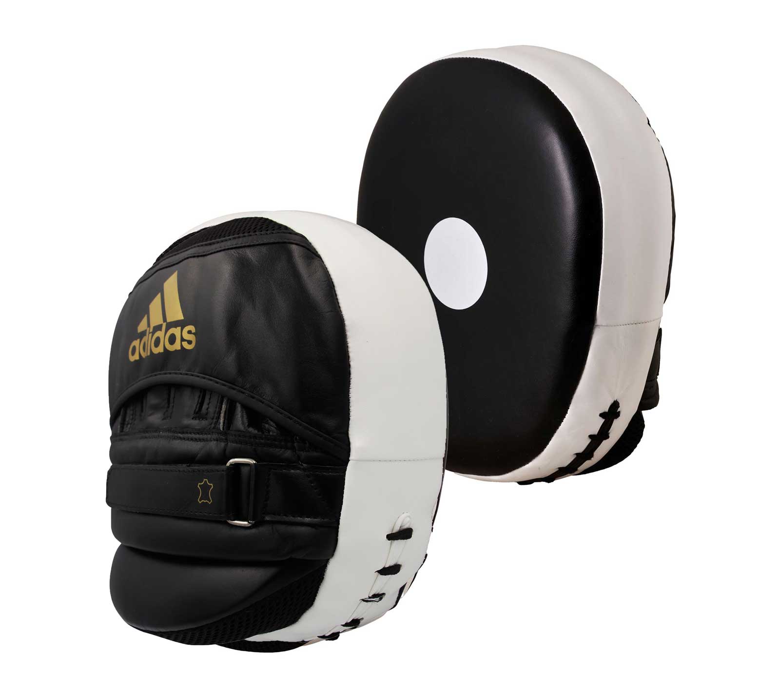 фото Лапы ultimate classic air mitts vacuum pad черно-бело-золотые adidas adibac0112