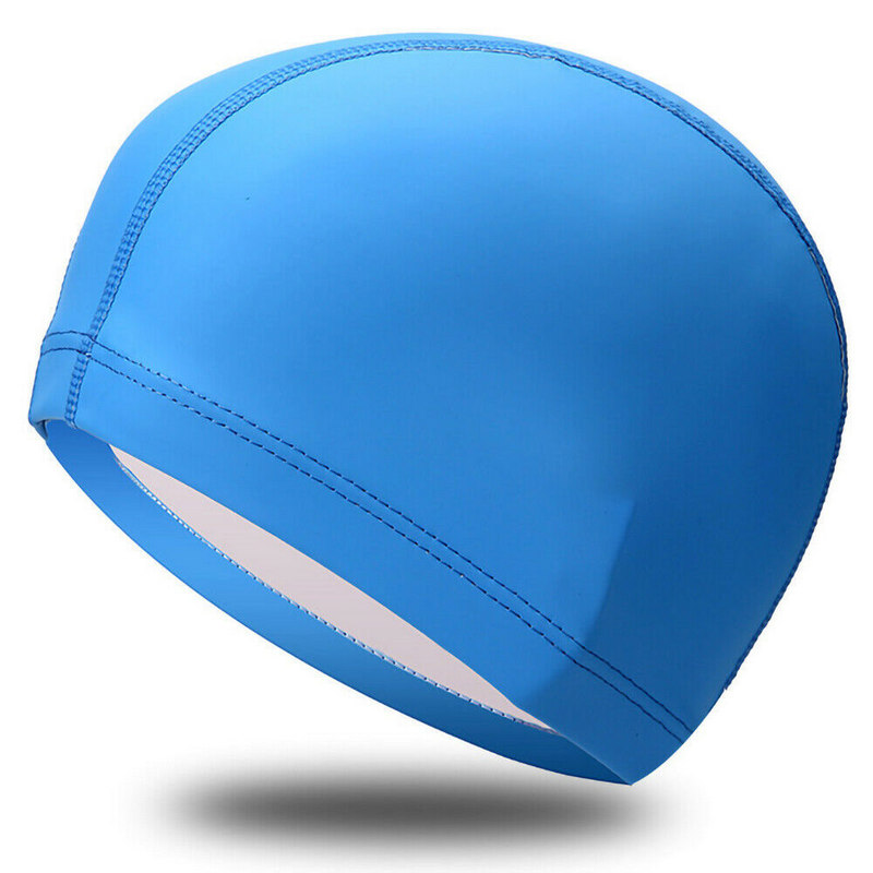 Шапочка для плавания одноцветная B31516-0 (Голубой) NoBrand