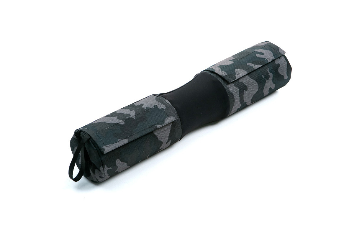 

Накладка на штангу анатомическая с чехлами 10х43 см Sportex E45490 серый камуфляж
