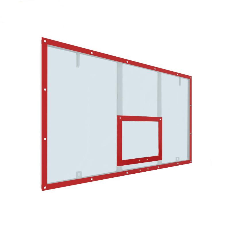 Купить Щит баскетбольный игровой Dinamika 180х105 см, поликарбонат 10мм на раме (разметка красная),
