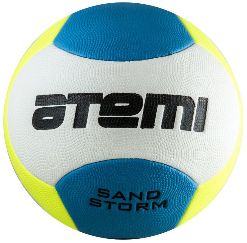 

Мяч футбольный Atemi Sand Storm пляжный PVC foam, жёлто-голубой р.5