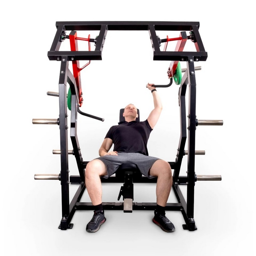 Плечевой жим на свободных весах Protrain PP121 черно-красный 898_900