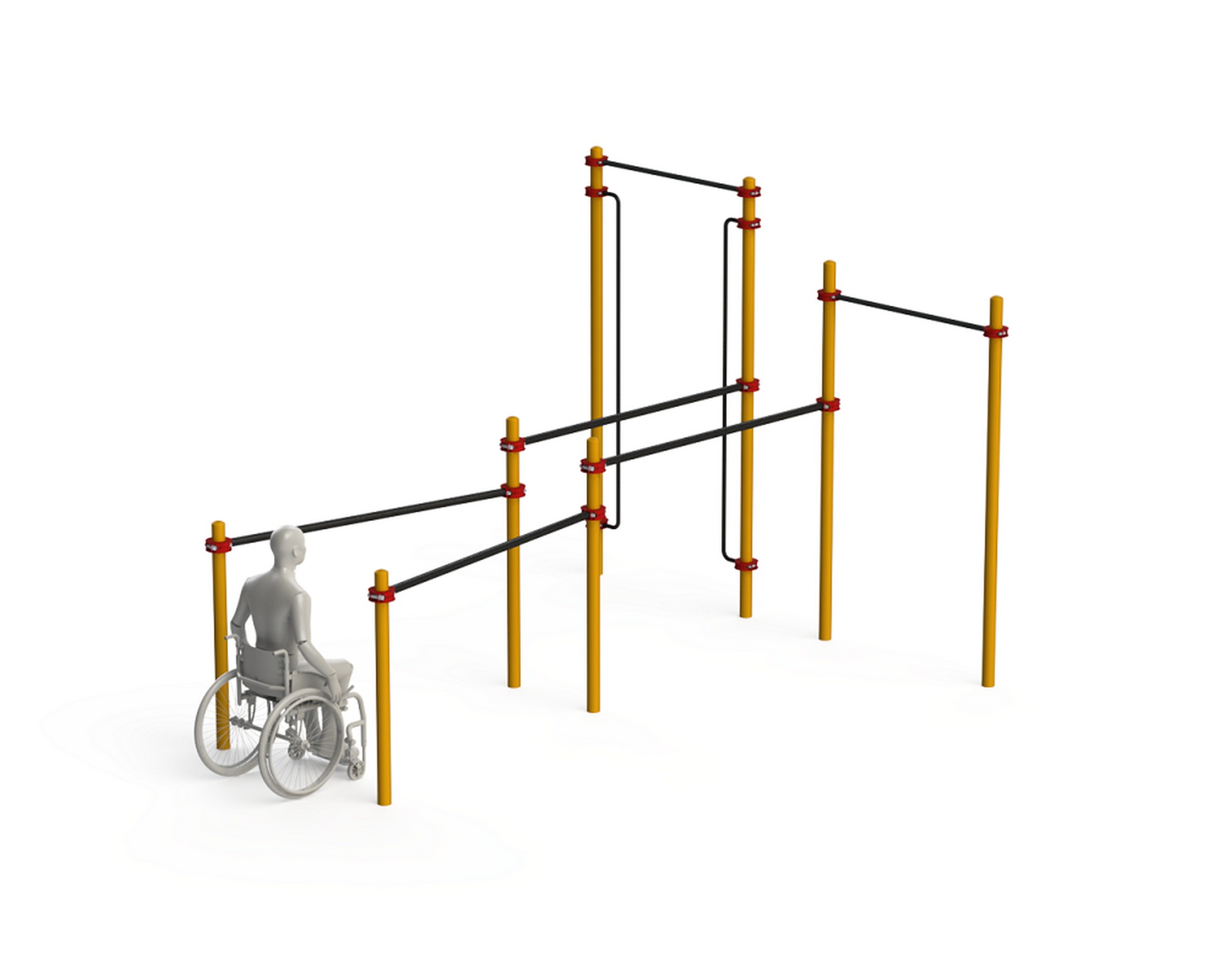 Купить Спортивный комплекс для инвалидов-колясочников Spektr Sport WRK-D19_76mm,